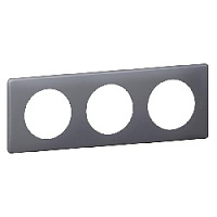 Дизайнерская рамка 3 местная, фиолетовый перкаль, 066733 Legrand, серия Celiane