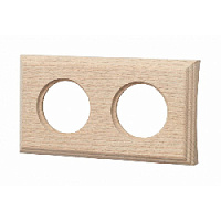 Рамка на бревно D260 мм. 2 местная, натурэль, прямоугольник, BF4C26-620-10 BIRONI