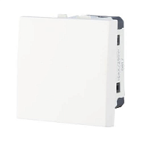 Дизайнерский выключатель, белый, 850804-1 LK Studio, одноклавишный, проходной, серия LK45