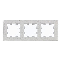 Дизайнерская рамка 3 местная, мрамор крем роял, камень, ATN343103 Schneider Electric, серия Atlas Design Nature