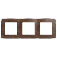 Дизайнерская рамка 3 местная, венге, Б0014770 Эра, серия 12