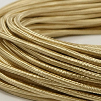 Ретро кабель круглый электрический, 2*1.5, бронзовый шелк, Edisel