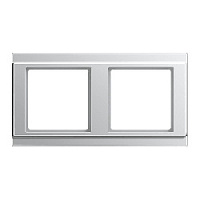 Дизайнерская рамка 2 местная, алюминий, A582AL Jung, серия A 500