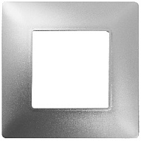 Дизайнерская рамка 1 местная, алюминий, Б0034383 Эра, серия Elegance