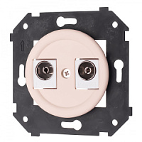 Ретро розетка TV-M | TV-F ТВ, песочное золото, B3-306-24M BIRONI