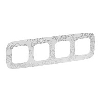 Дизайнерская рамка 4 местная, нарцисс хром, 754344 Legrand, серия Valena Allure