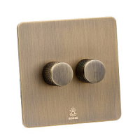 Дизайнерский выключатель диммер Vega Бронза браш, BVBR2D Bonze диммер проходной