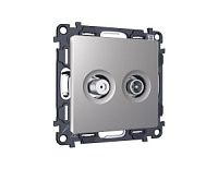 Комплект механизма розетки TV оконечной + SAT 5-862MHz 3.5dB/950-2150MHz 3.5dB , сталь, MA513310 Ambrella Volt