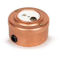 Розетка компьютерная RJ-45+TV кат. 5е с белой вставкой интернет, медь 40401-7 Vintage-Brass