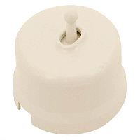 Кнопка тумблерная, звонковая, одинарная, пластик, ваниль, JRE.PT51.PG03 Jantera