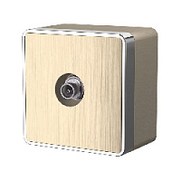 Дизайнерская розетка ТВ, шампань рифленый, W5083010 Werkel, оконечная, серия Gallant