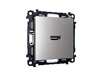 Комплект механизма розетки HDMI 2.0 40V/500mA 2.0GHz 5-18Gbit/s , сталь матовый, MA514010 Ambrella Volt