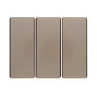 Тройная клавиша выключателя, светло-бронзовый, матовый, 14659011 Berker, серия Arsys