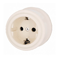 Розетка с заземляющим контактом песочное золото, B1-101-04 BIRONI