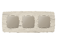 Дизайнерская рамка из акрила 3 местная, серо-бежевый мрамор, OF940603 Ambrella Volt