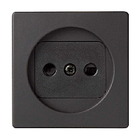 Накладка для розетки без заземления, графит, 82040-38 Simon, серия 82