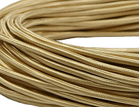 Ретро кабель круглый электрический (50м) 2*2.5, бронзовый шелк, серия Loft, Interior Electric