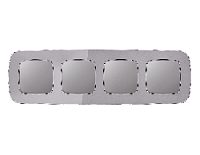 Дизайнерская рамка из оргстекла 4 местная, сталь, OF320504 Ambrella Volt