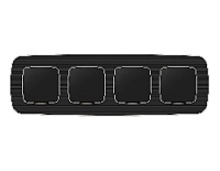 Дизайнерская рамка из оргстекла 4 местная, черный / сталь, OF640534 Ambrella Volt