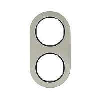 Дизайнерская рамка из металла 2 местная, нержавеющая сталь, 10122004 Berker