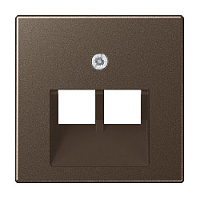 Накладка двойной розетки компьютерной/ телефонной, мокко, A569-2BFPLUAMO Jung, серия A