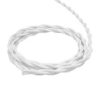 Витой провод электрический 2*1.5 белый 62140 Lindas