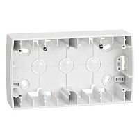 Коробка для открытого монтажа, низкая, 2 местная, белый, 82760-30 Simon, серия 82