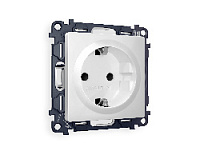 Комплект механизма электрической розетки с/з c шторками, белый глянец, MA107010 Ambrella Volt