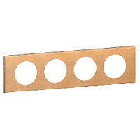 Дизайнерская рамка 4 местная, клен, 069214 Legrand, серия Celiane