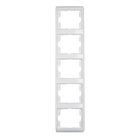Дизайнерская рамка 5 местная, вертикальная, полярная белизна, глянцевый, 13530069 Berker, серия Arsys