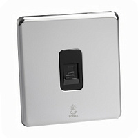 Дизайнерская розетка компьютерная RJ45 кат. 6 Mira Зеркальный хром, BMCIRJ456 Bonze