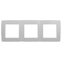 Дизайнерская рамка 3 местная, белый, Б0014761 Эра, серия 12