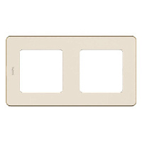 Дизайнерская рамка 2 местная, слоновая кость, 673941 Legrand, серия Inspiria