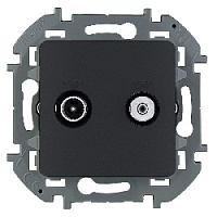 Дизайнерская розетка ТV-SAT оконечная, антрацит, 673883 Legrand, серия Inspiria