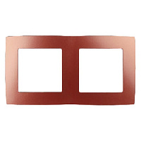 Дизайнерская рамка 2 местная, охра, Б0019398 Эра, серия 12