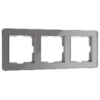 Дизайнерская рамка 3 местная, графит, акрил, W0032704 Werkel