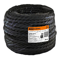 Ретро кабель витой ГОСТ (20 м.) 3*1.5, черный, SQ2801-0233 TDM ELECTRIC, серия Эко