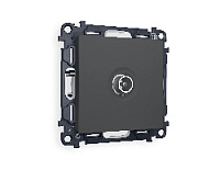 Комплект механизма TV розетки оконечной 50-870 MHz 1dB, графит мягкое касание, MA913010 Ambrella Volt