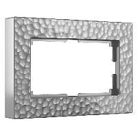 Дизайнерская рамка для двойной розетки, серебряный, поликарбонат, W0082406 Werkel