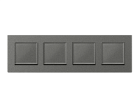 Дизайнерская рамка из термопластика 4 местная, антрацит серый, AF250654 Ambrella Volt