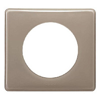 Дизайнерская рамка 1 местная, кофейный глянец, 066611 Legrand, серия Celiane
