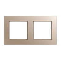 Дизайнерская рамка 2 местная, шампань, AC582CH Jung, серия A Creation