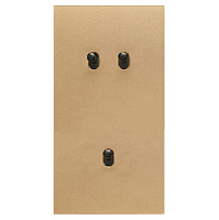 Дизайнерский выключатель, латунь, VH04-V11-V1X-BR-N Plug, трехклавишный, серия Holt