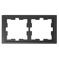 Дизайнерская рамка 2 местная, антрацит, MTN4020-6534 Schneider Electric, серия Merten D-Life