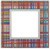 Дизайнерская рамка 1 местная, прозрачный, Б0034469 Эра, серия Elegance