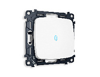 Комплект механизма 1-кл проходного выключателя с подсветкой 10000K голубой свет, белый матовый, MO122040 Ambrella Volt, одноклавишный