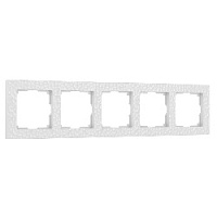 Дизайнерская рамка 5 местная, белый, поликарбонат, W0052401 Werkel