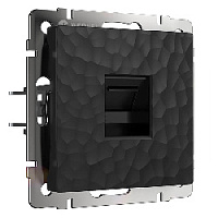 Дизайнерская розетка RJ-45, черный, W1281008 Werkel, серия Hammer