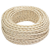 Витой провод электрический 2*2.5 ваниль 50 метров JTW.722.TM03.050 Jantera