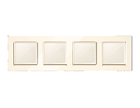 Дизайнерская рамка из натурального стекла 4 местная, бежевый, AF380304 Ambrella Volt